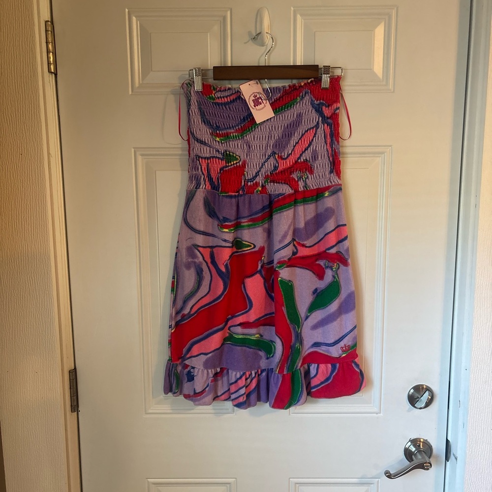 Juicy Couture Purple Multicolor Smocked Mini Skirt - Picture 2 of 6